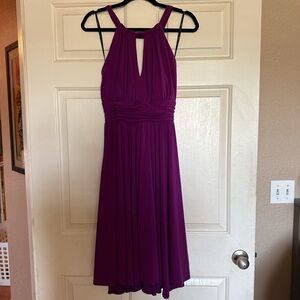 Suzi Chin Deep Purple Halter-esq Dress